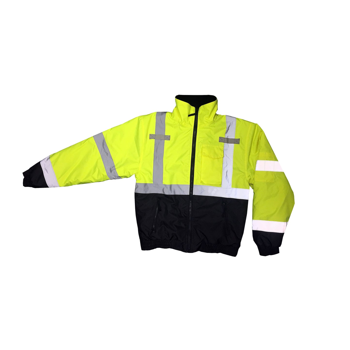 SJ11QB Type R Class 3 Weatherproof Bomber Jacket with Quilted Liner - Hi-Vis Green - Size 2X
