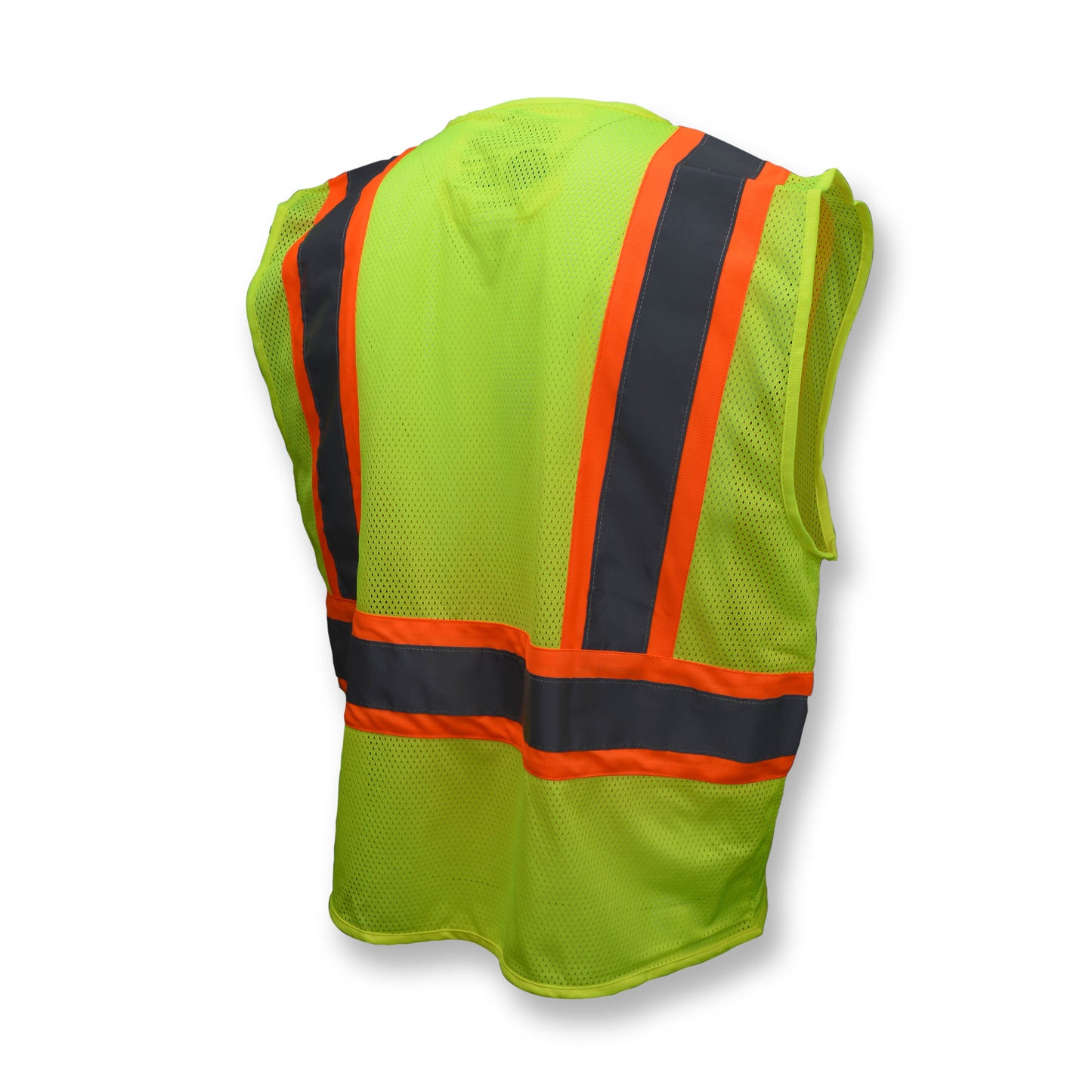 SV225 Class 2 Self Extinguishing Two-Tone Trim Mesh Safety Vest - Green - Size 2X