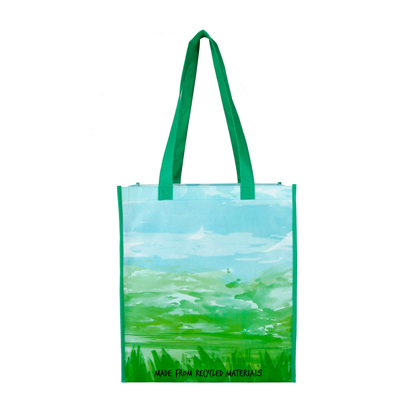 Kelly Green-Pattern Vita Laminated Recycled Shopper