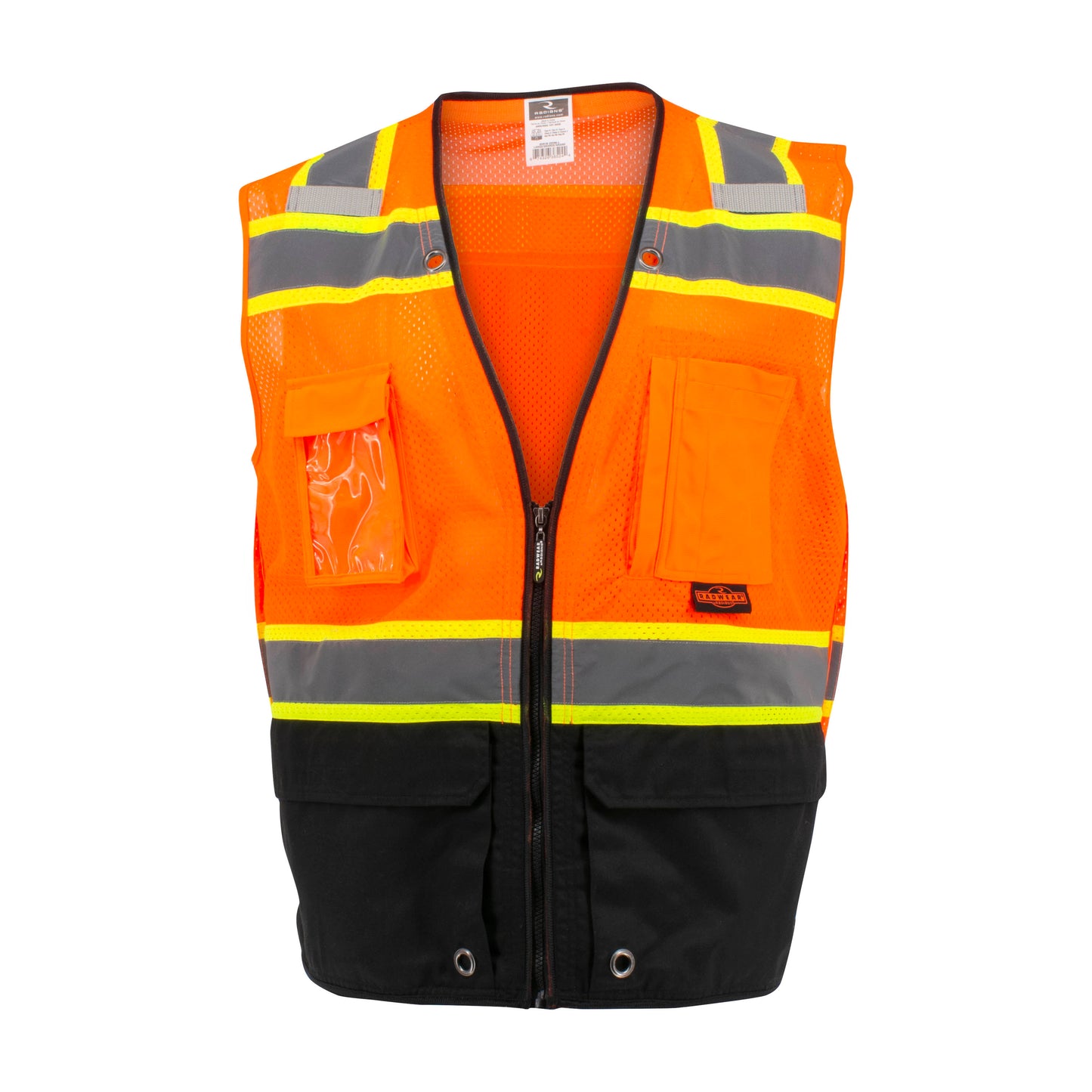 SV51B Two-Toned Color-Blocked Vest - Hi-Vis Green - Size 2X