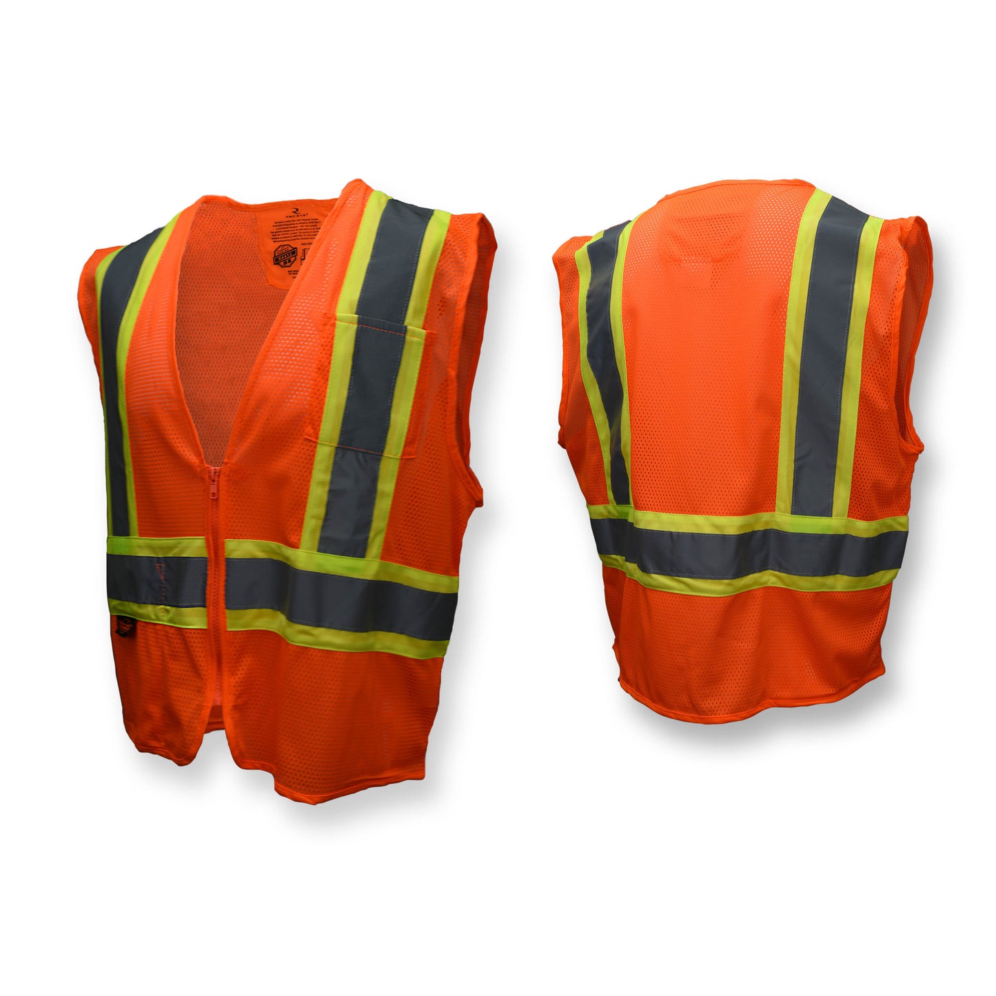 SV225 Class 2 Self Extinguishing Two-Tone Trim Mesh Safety Vest - Green - Size 2X