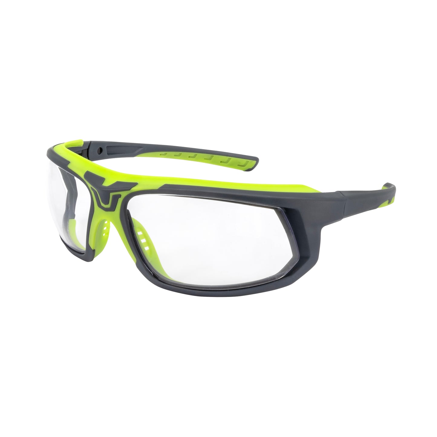 GLYF™ Safety Eyewear with Comfort Soft-Touch Liner - Hi-Vis/Gray Frame, Clear Lens