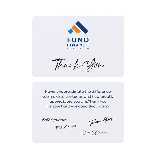 White Thanks & Appreciation Greeting Card