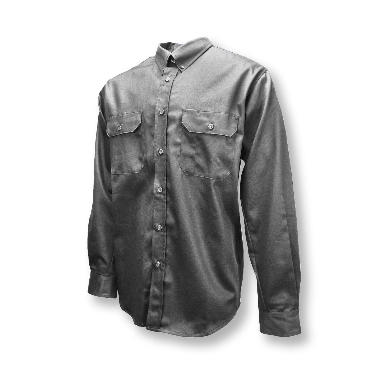 FRS-003 VolCore® Long Sleeve Cotton Button Down FR Shirt - Gray - Size XLT