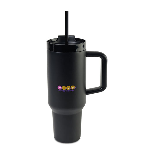 Black Adrian Travel Tumbler with Straw - 40 Oz.