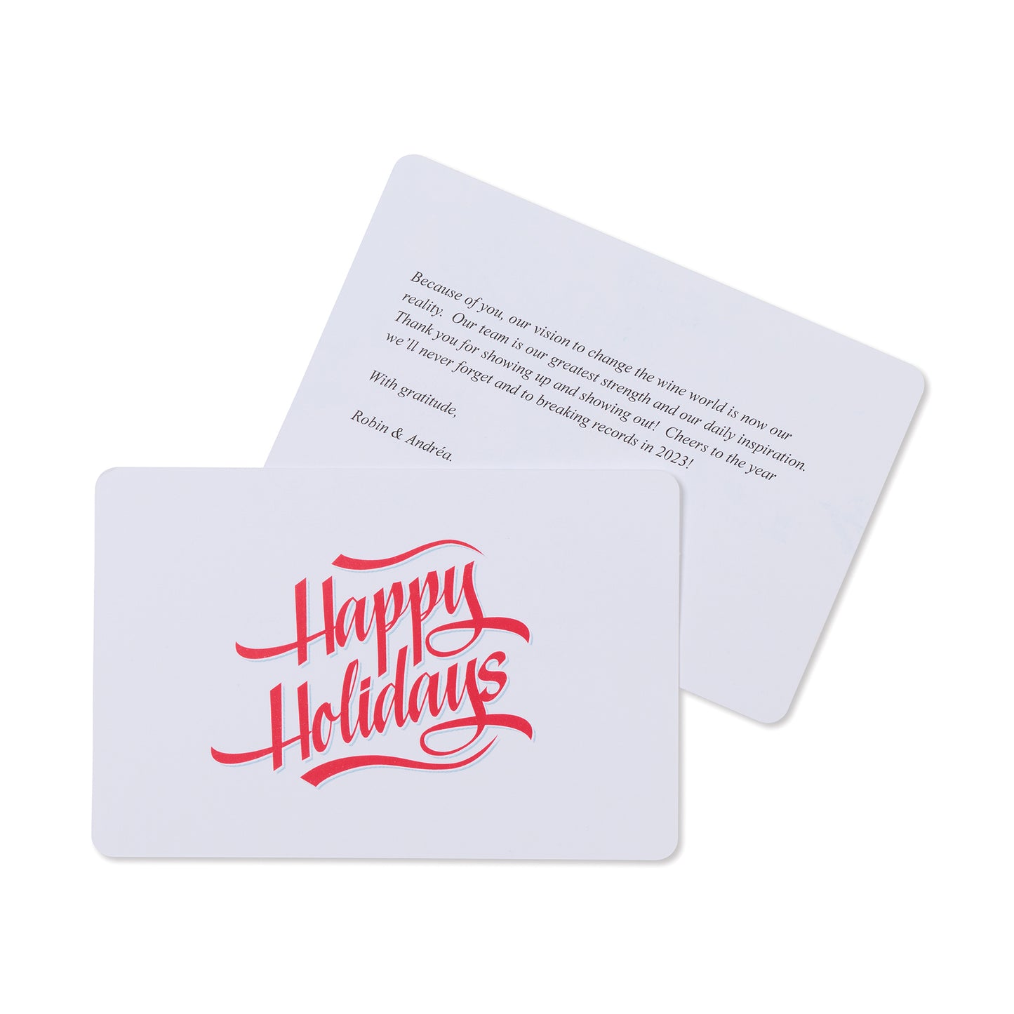 White Happy Holidays Greeting Card