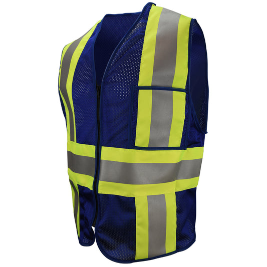 CSV22 Custom Type O Class 1 Safety Vest - Blue - Size XL