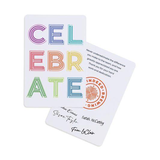 White Joyful Celebration Greeting Card