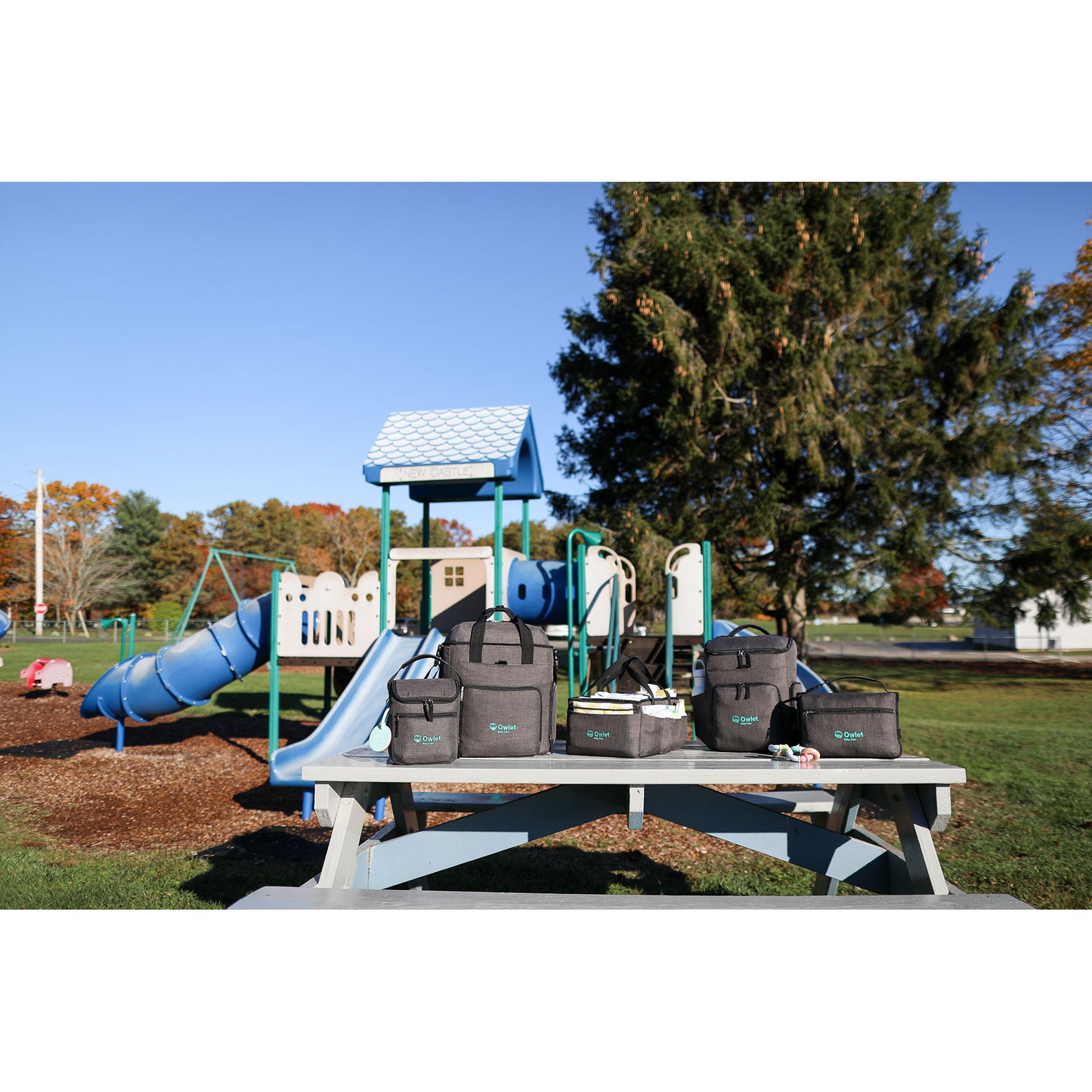 Charcoal Heather Reagan Portable Changing Pad Station