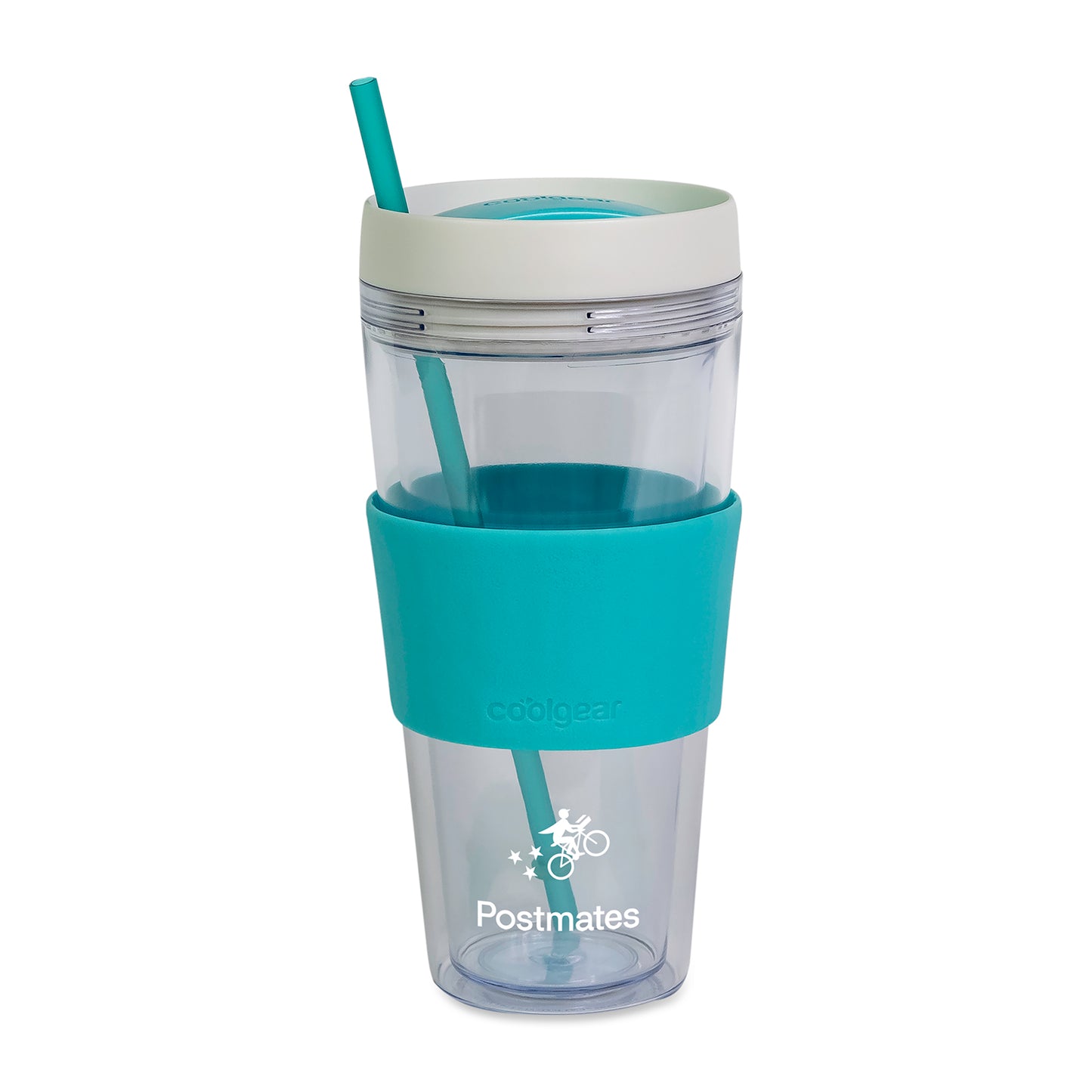 Teal Cool Gear® Callisto Chiller Clear Straw Bottle - 24 Oz.