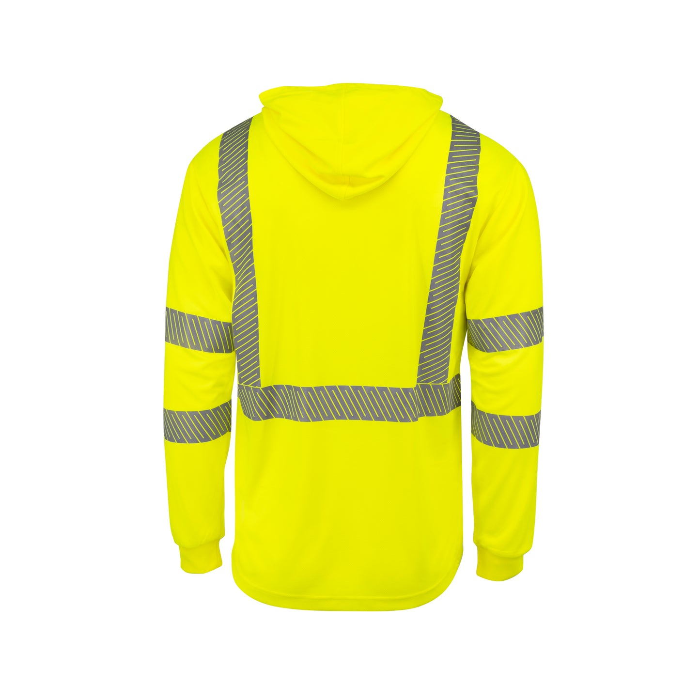 ST61-3 Hooded Type R Class 3 Mesh Long Sleeve T-Shirt - Green - Size 2X
