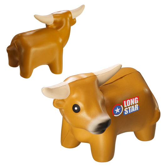 Brown Long Horn Cow Stress Reliever
