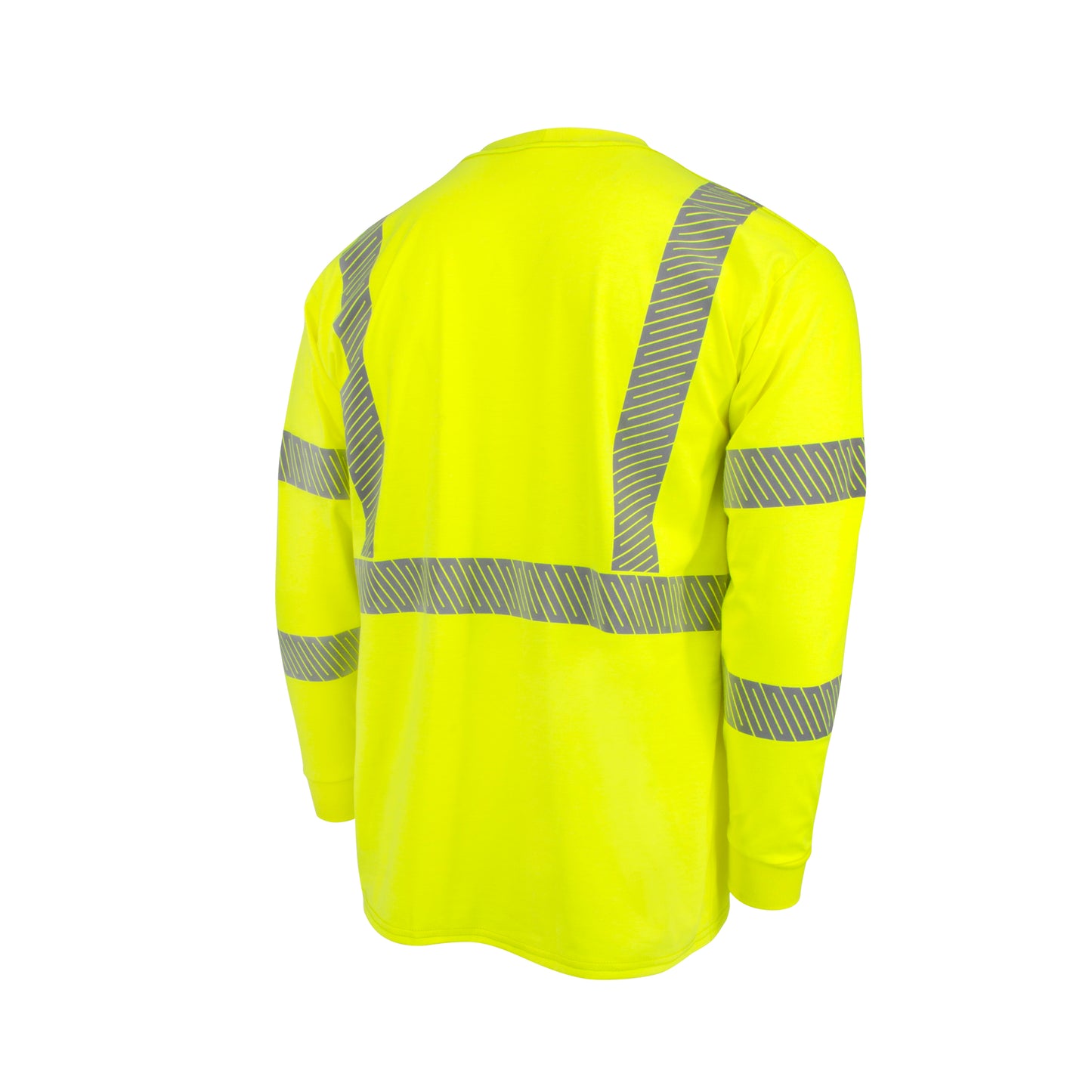 ST921 Men's Long Sleeve FR T-shirt with Class 3 Segmented Reflective Tape - Hi-Vis Green - Size 2X