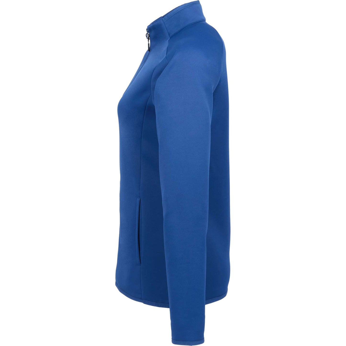 Left View of Blue TELICA Brush Back Fleece Jacket - Women's plain
