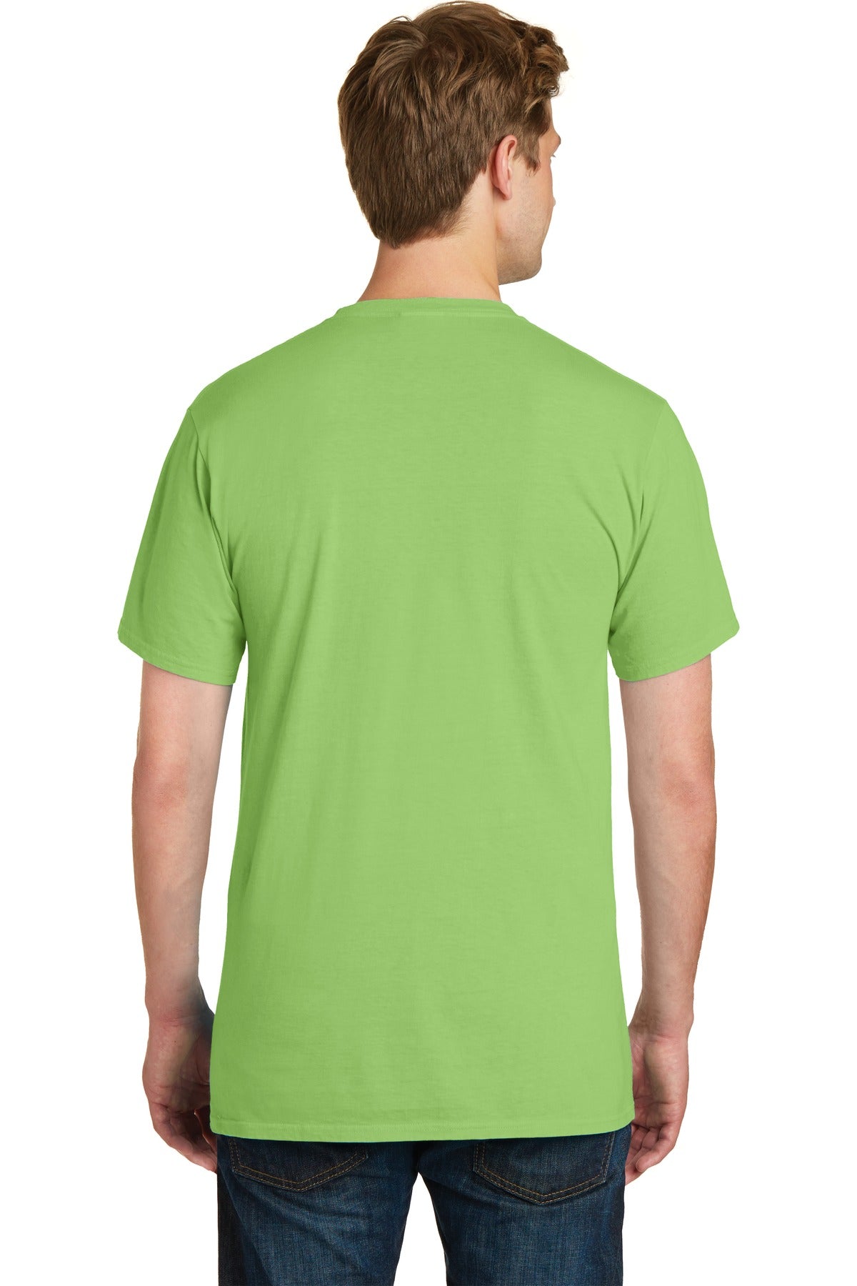 Limeade Port & Company Beach Wash Garment-Dyed Pocket Tee. PC099P