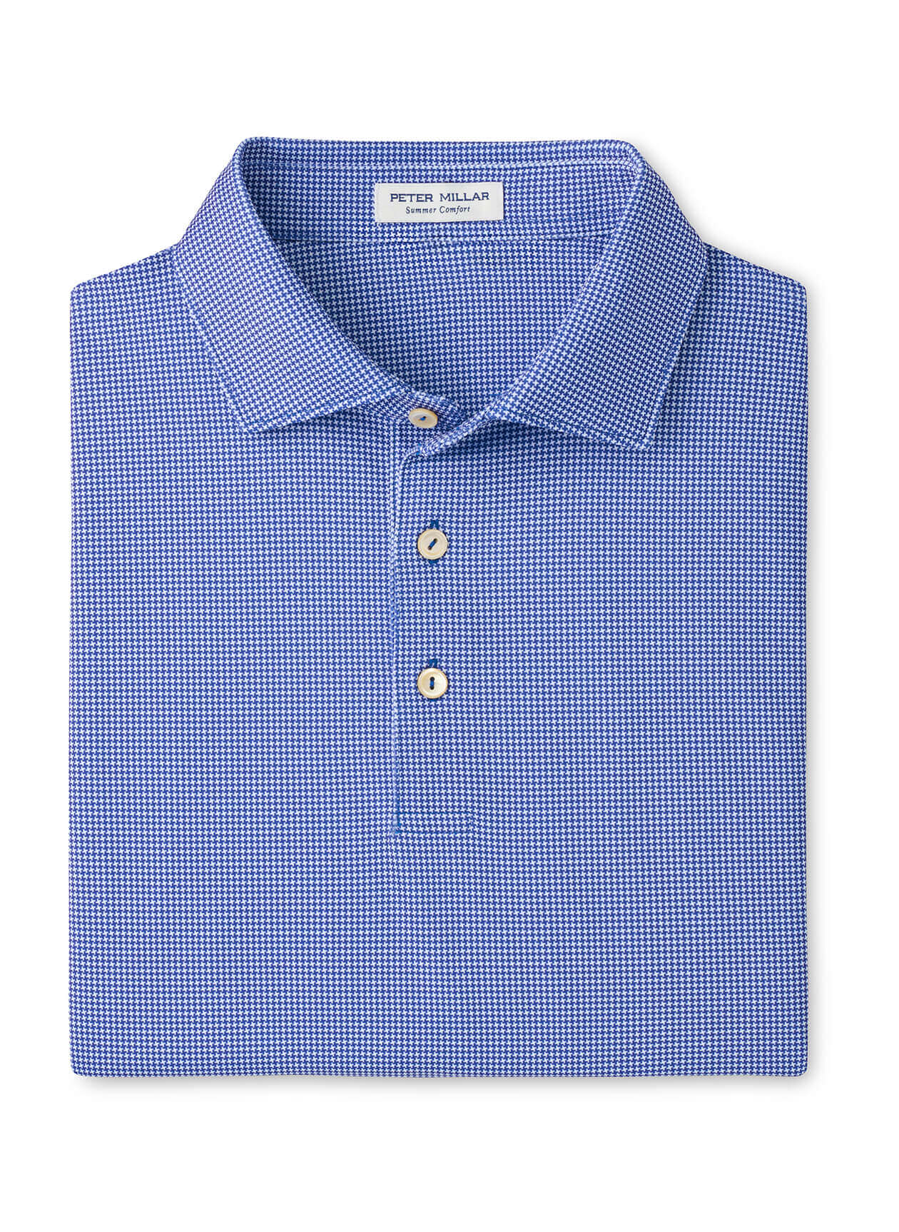 Peter Millar Men's Collegiate Border Performance Jersey Polo - Blue 3 - SM