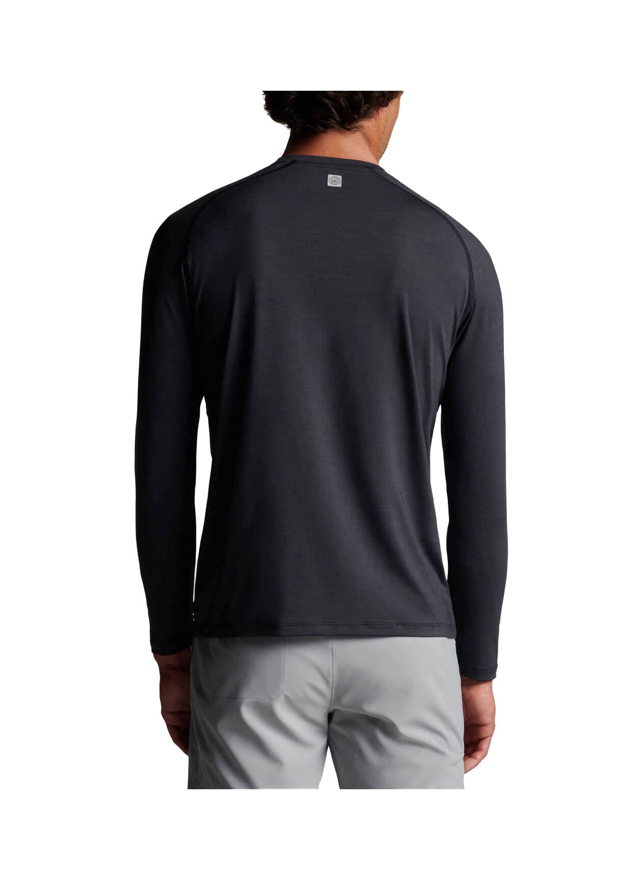 Peter Millar Men's Performance Aurora Long-Sleeve T-Shirt - Black - LG
