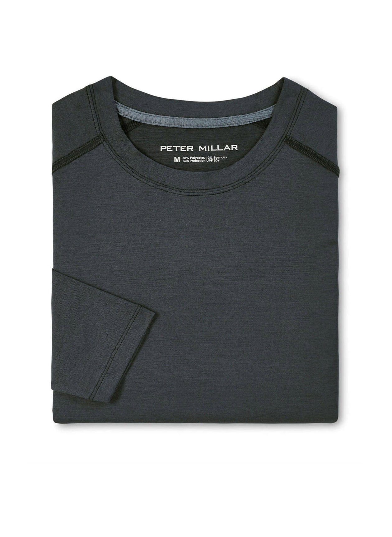 Peter Millar Men's Performance Aurora Long-Sleeve T-Shirt - Black - SM