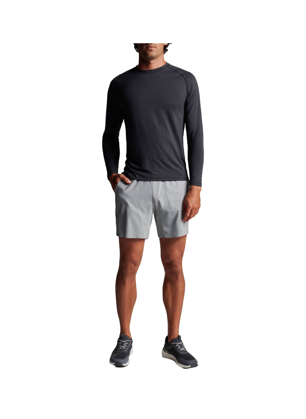 Peter Millar Men's Performance Aurora Long-Sleeve T-Shirt - Black - XL