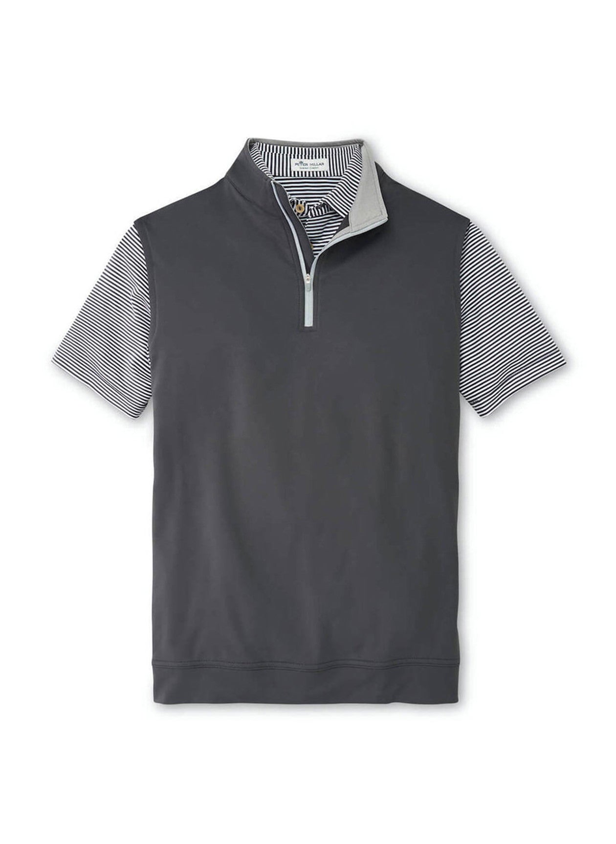 Peter Millar Men's Galway Performance Quarter-Zip Vest - Black - XXL