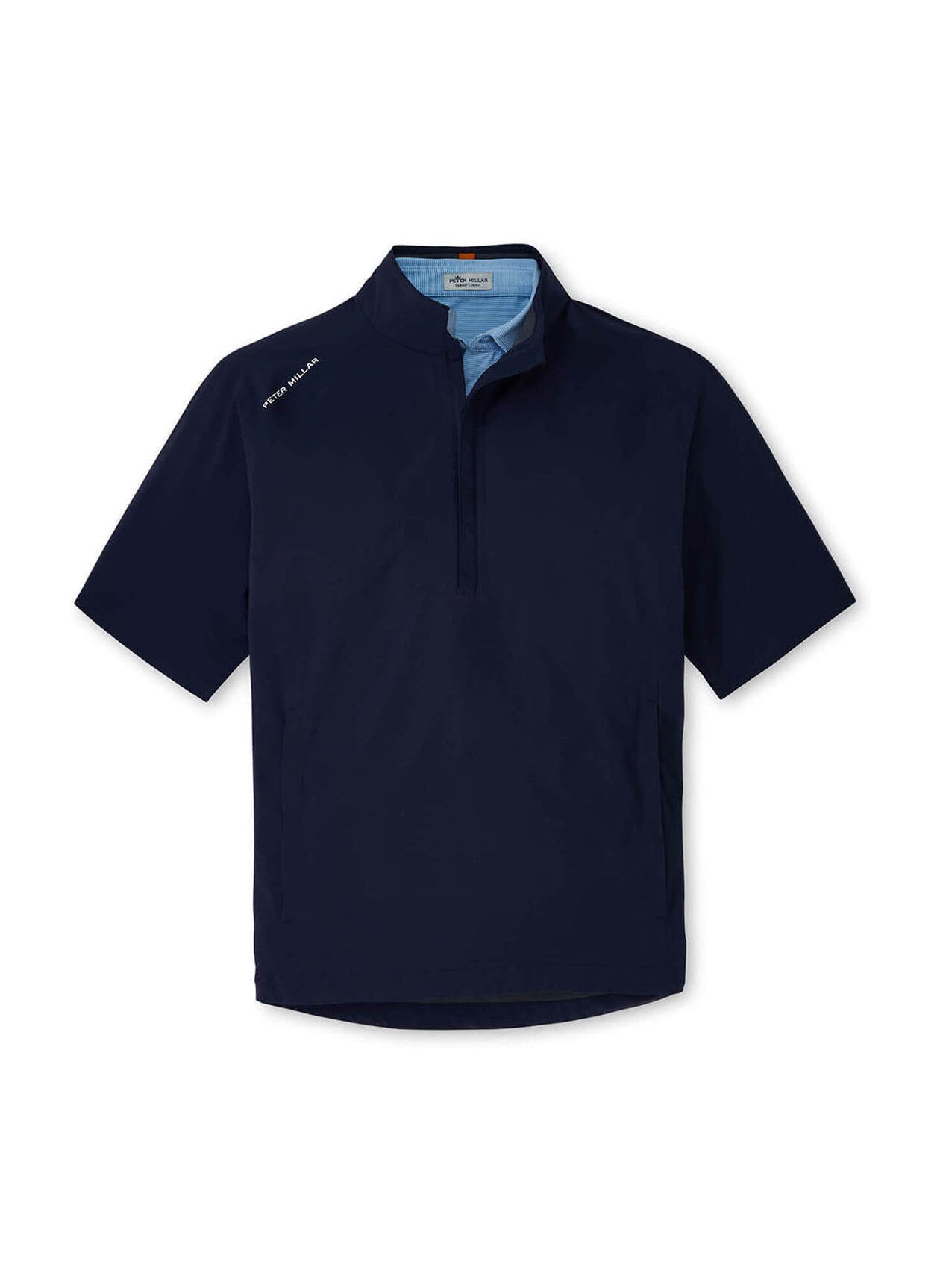 Peter Millar Men's Shield Short-Sleeve Rain Shell - Navy - SM
