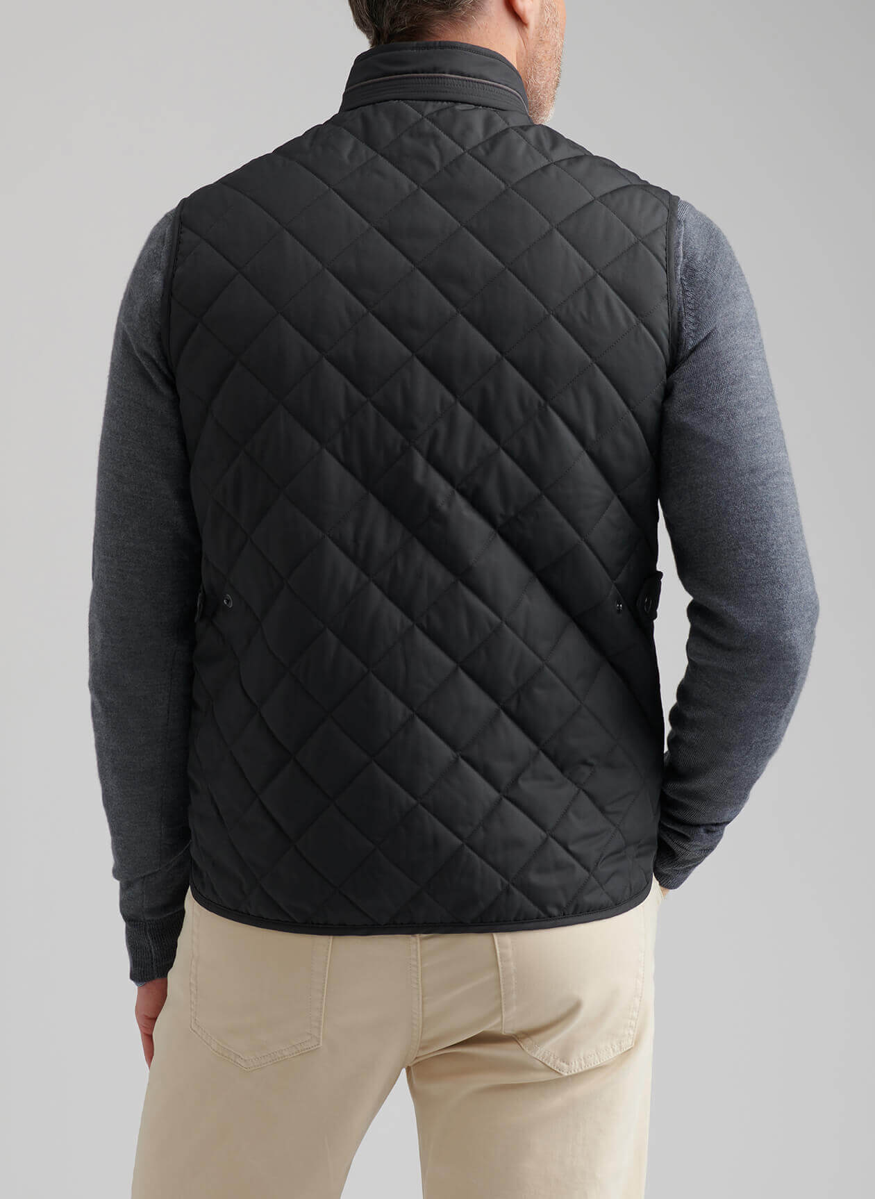 Peter Millar Men's Essex Quilted Vest - Black - LG