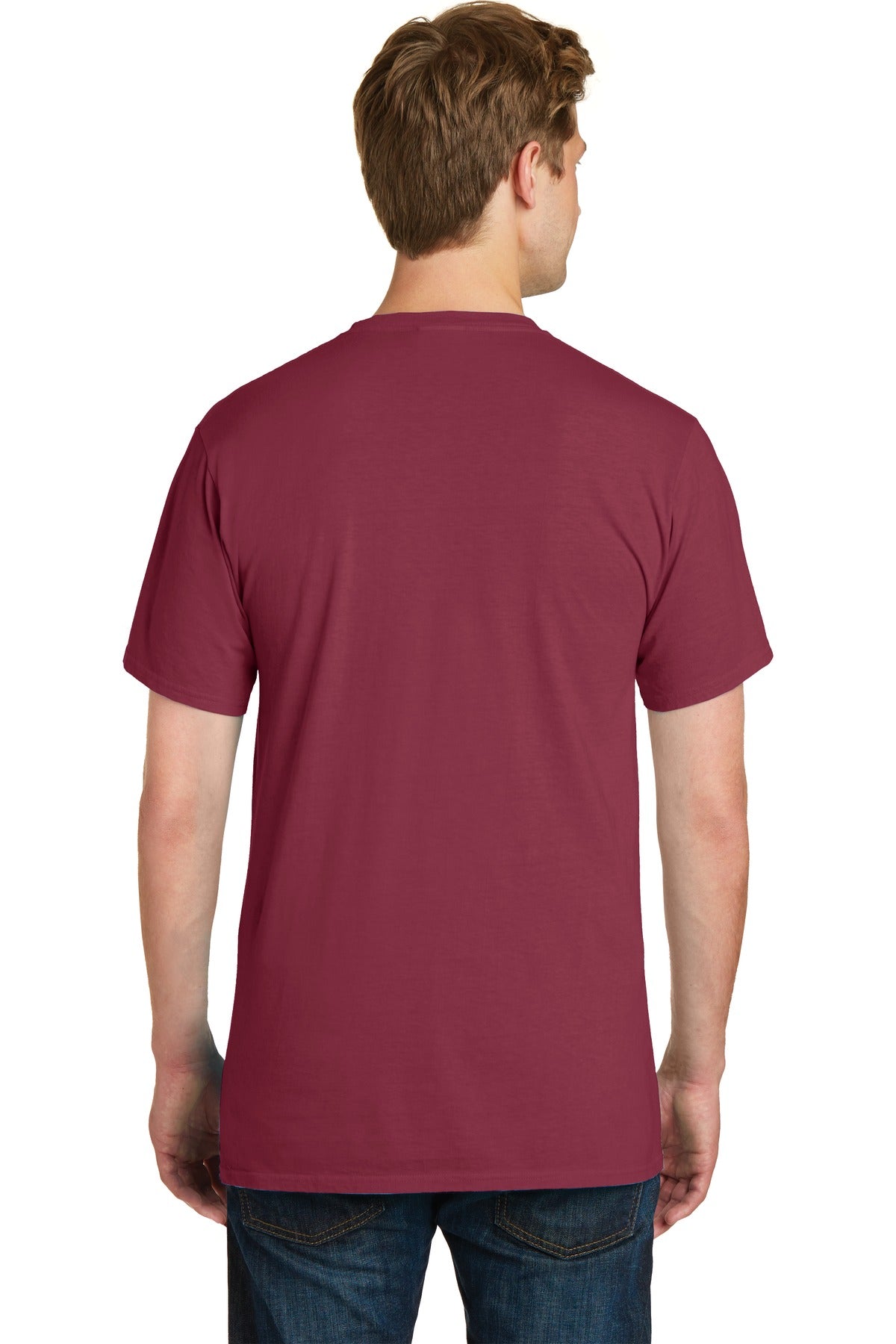 Merlot Port & Company Beach Wash Garment-Dyed Pocket Tee. PC099P
