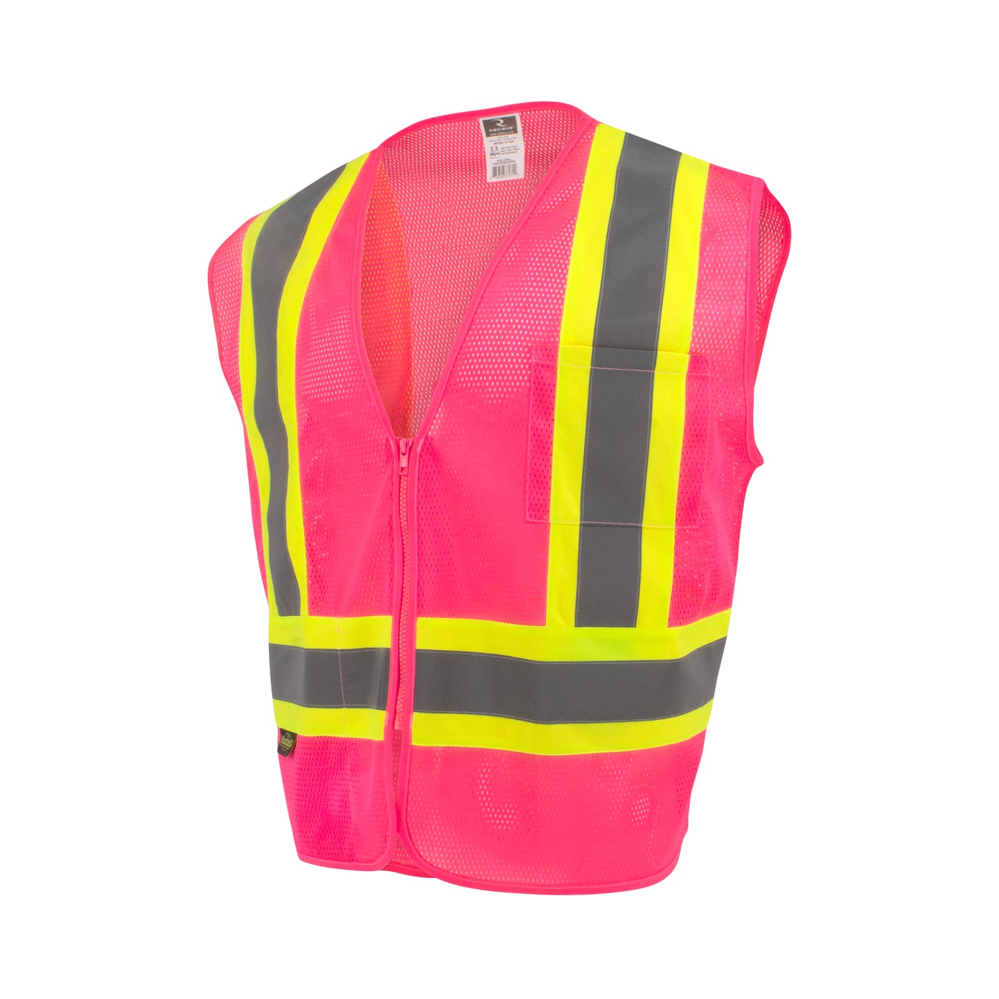SV22-1 Economy Type O Class 1 Two Tone Safety Vest - Pink - Size XL