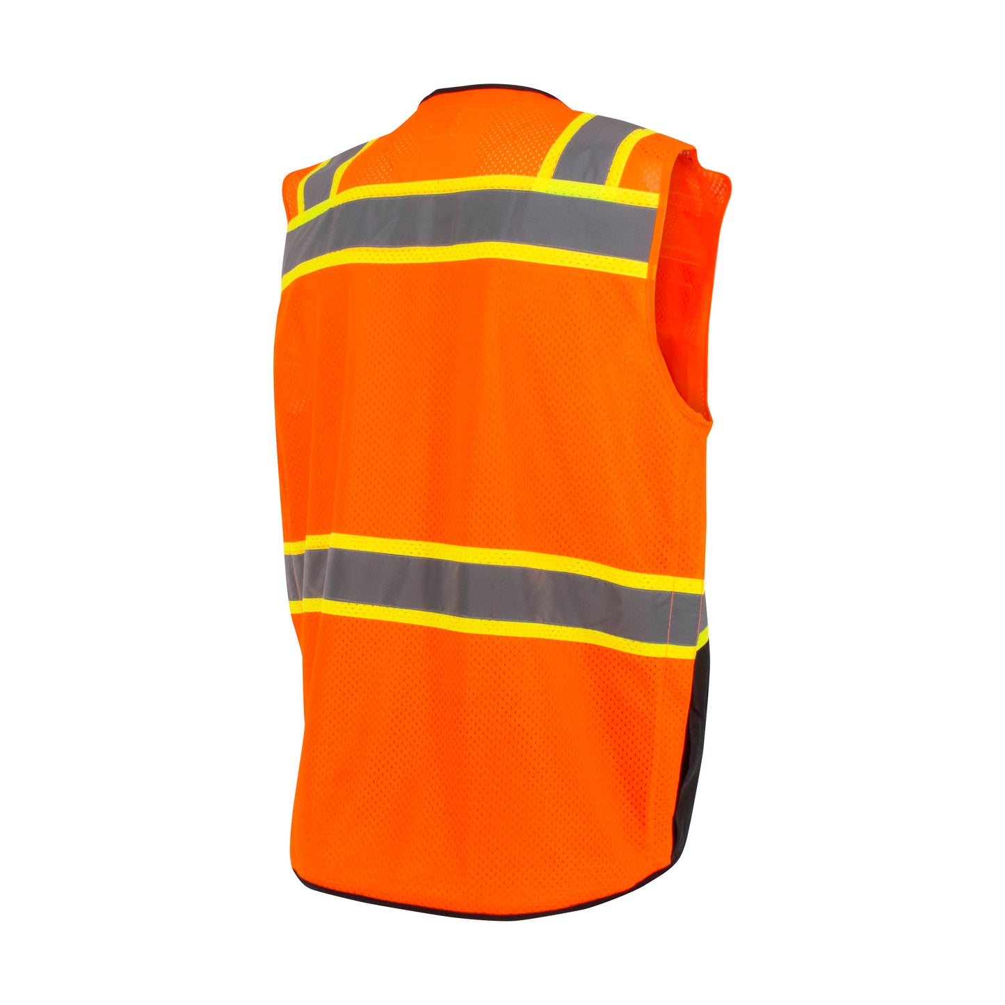 SV51B Two-Toned Color-Blocked Vest - Hi-Vis Green - Size 2X