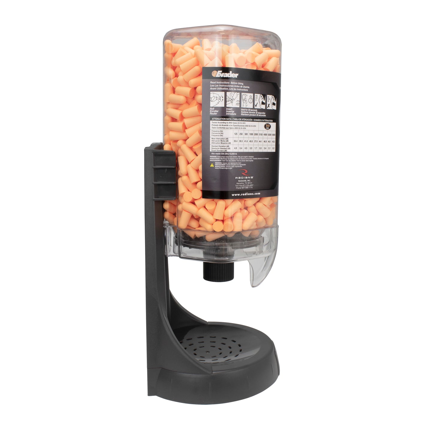 Refillable Dispenser with EVADER® FP94 Plugs - 500 Pair