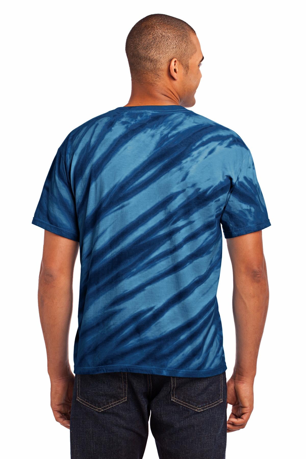 Navy Port & Company - Tiger Stripe Tie-Dye Tee. PC148