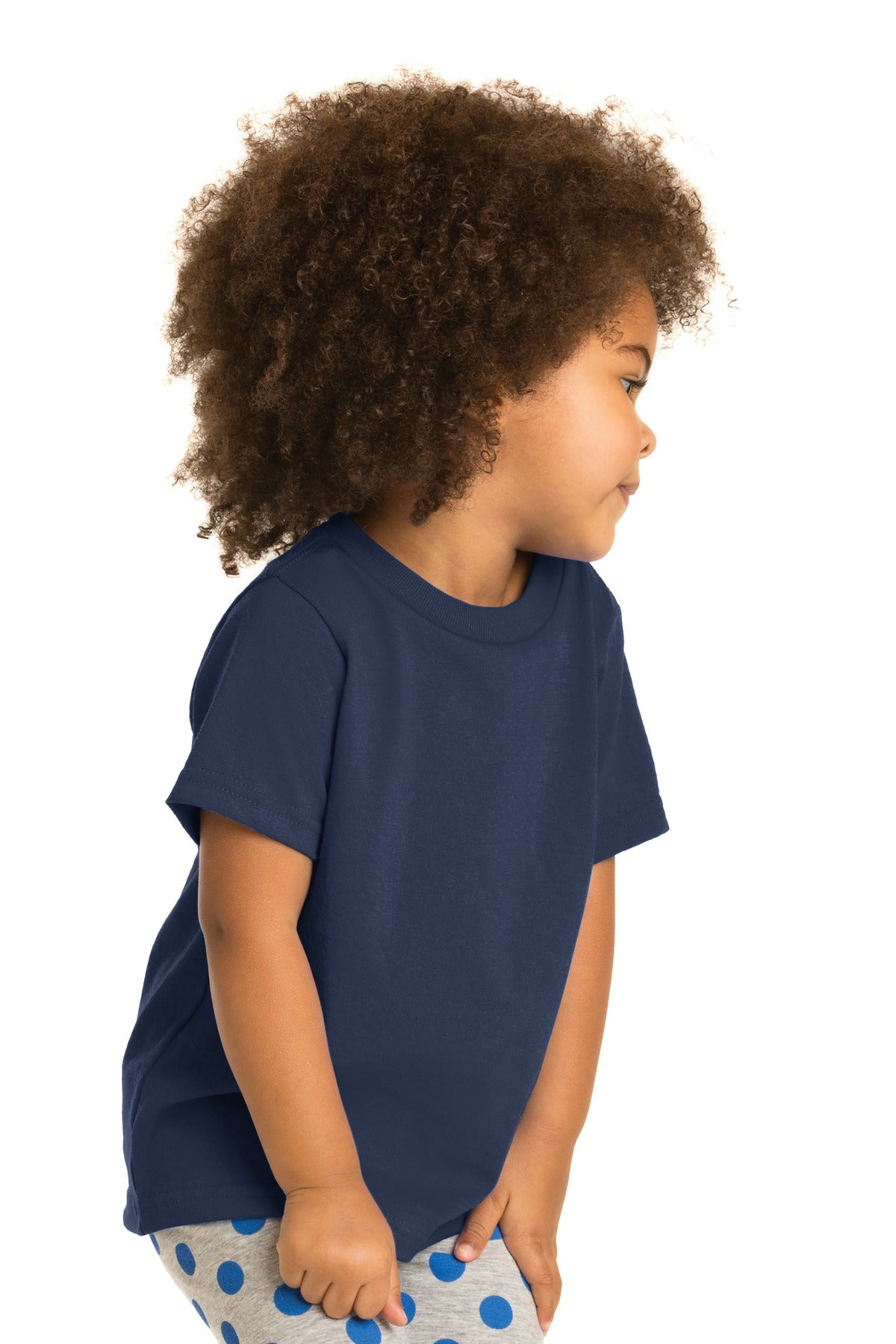 Navy Port & Company Toddler Core Cotton Tee. CAR54T