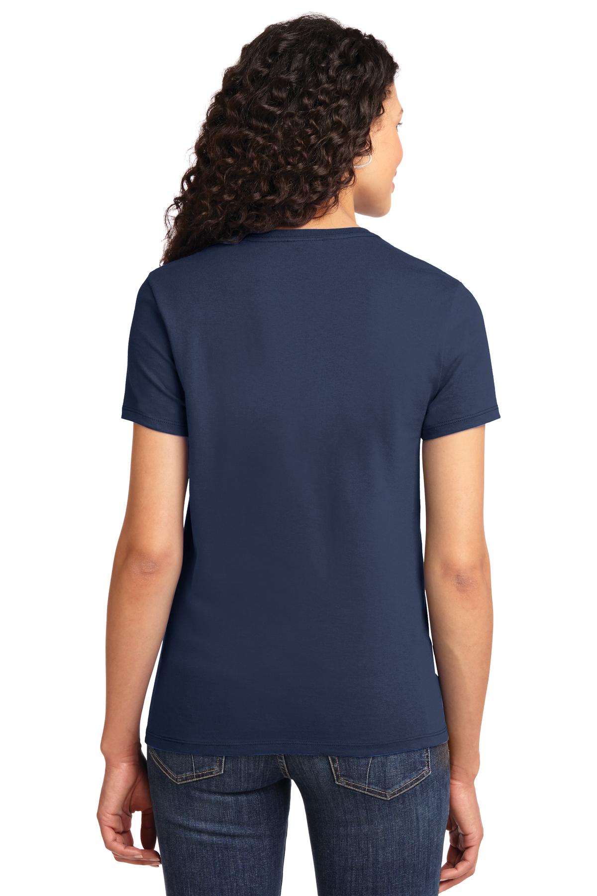 Navy Port & Company Women's Essential Tee. LPC61