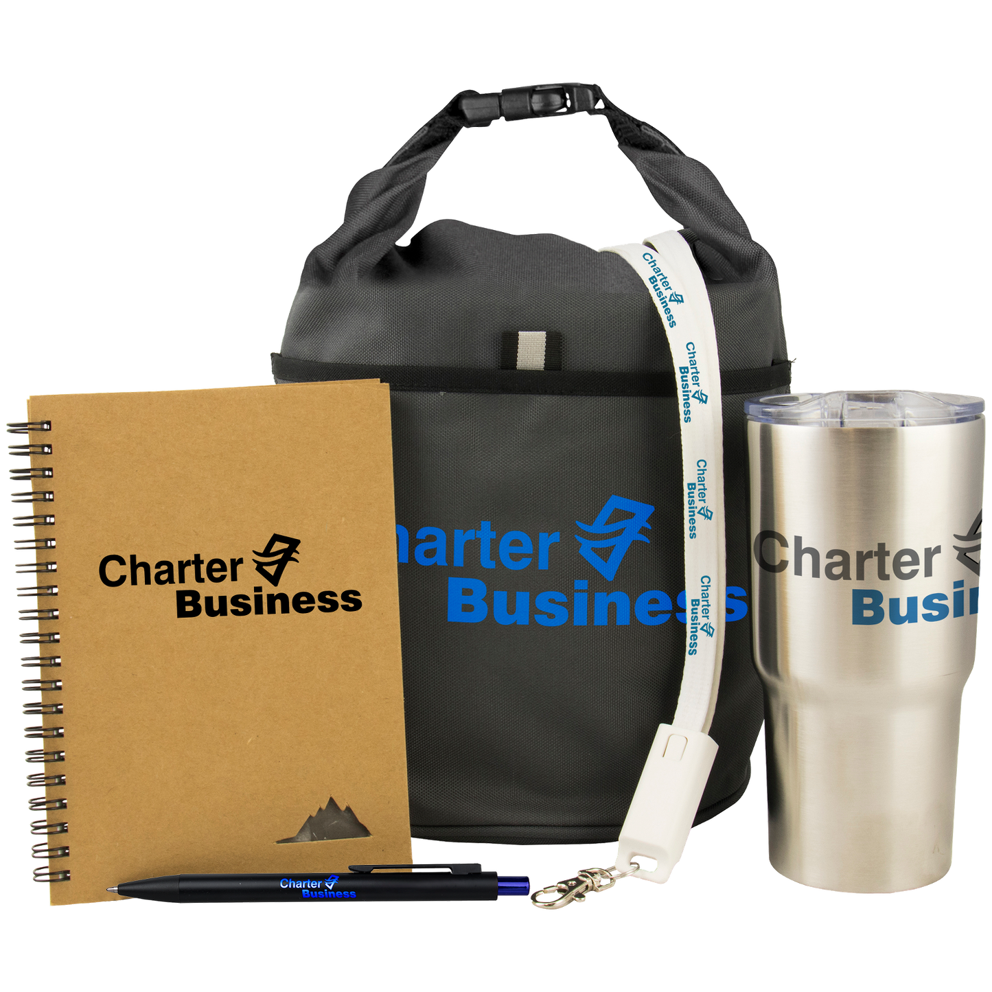 New Hire Gift Set with Lunch Bag, Tumbler & Office Tech Essentials