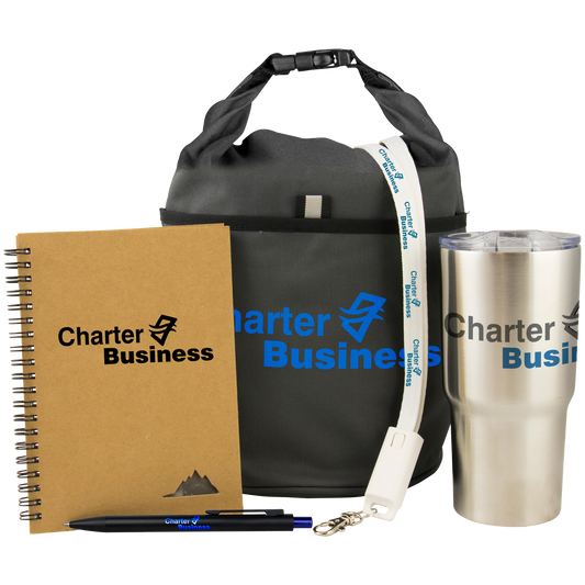 New Hire Gift Set with Lunch Bag, Tumbler & Office Tech Essentials