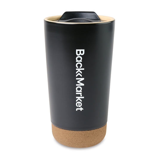 Black Valo Ceramic Tumbler - 16 Oz.