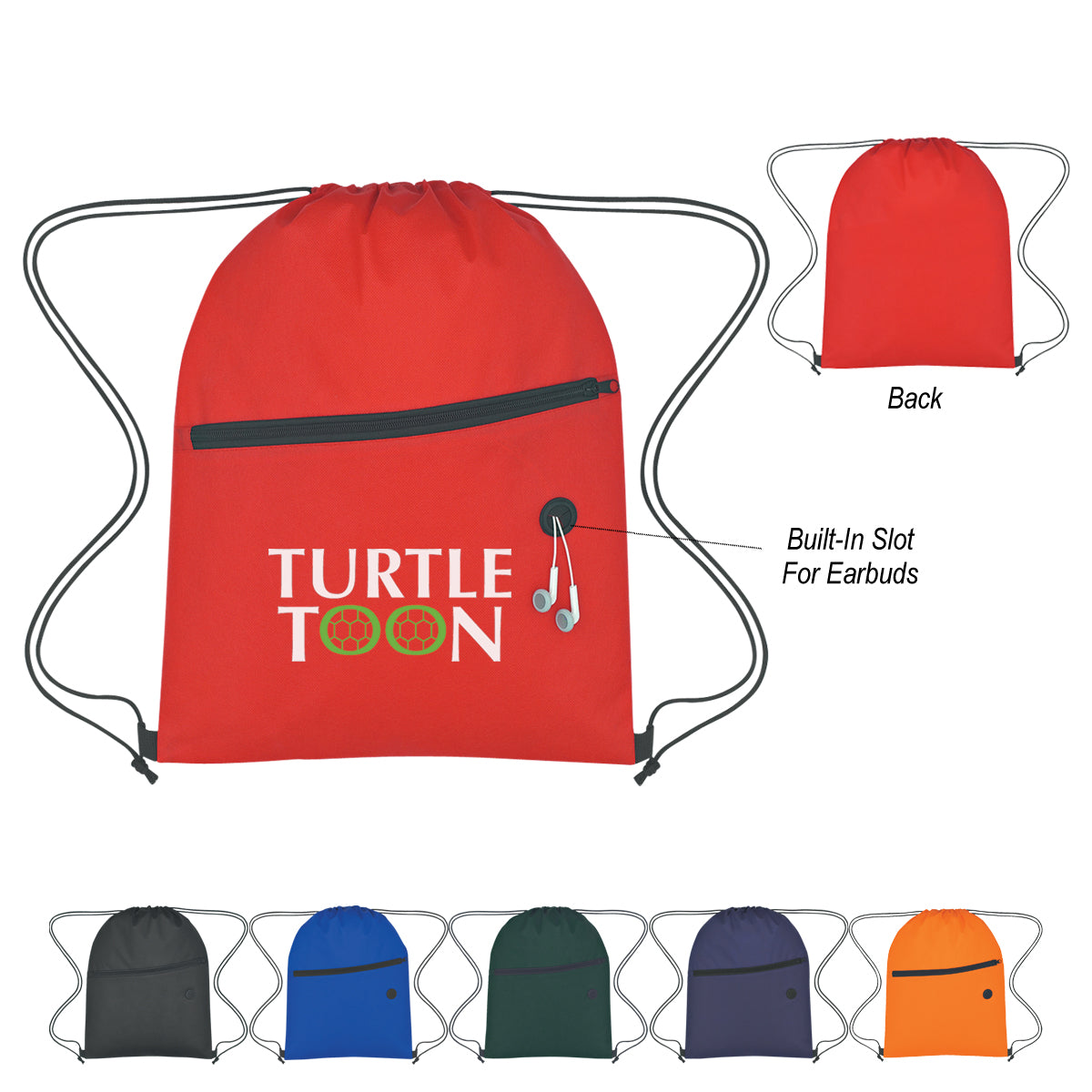 Non-Woven Hit Sports Pack With Front Zipper grouped