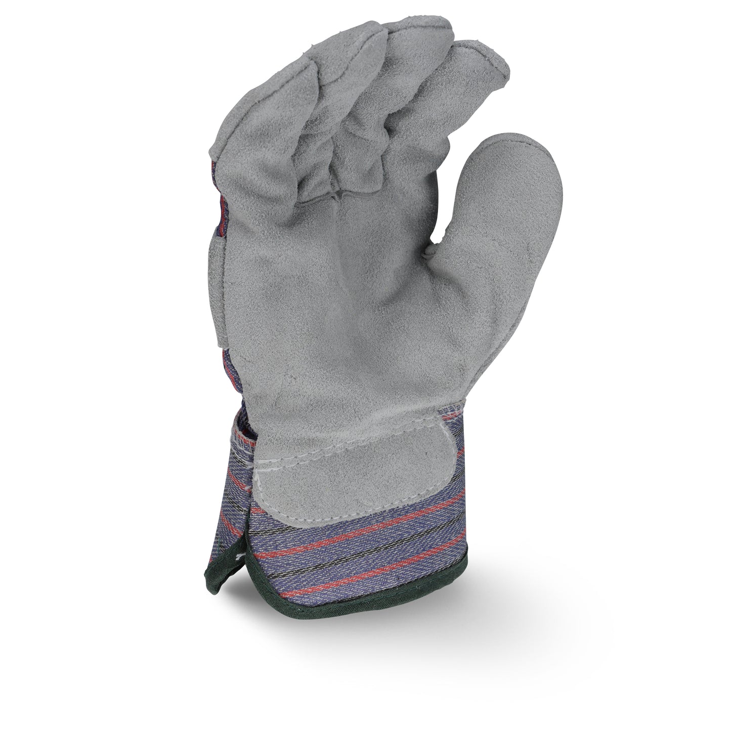 RWG3205 Fleece Lined Regular Shoulder Gray Split Cowhide Leather Glove - Size L