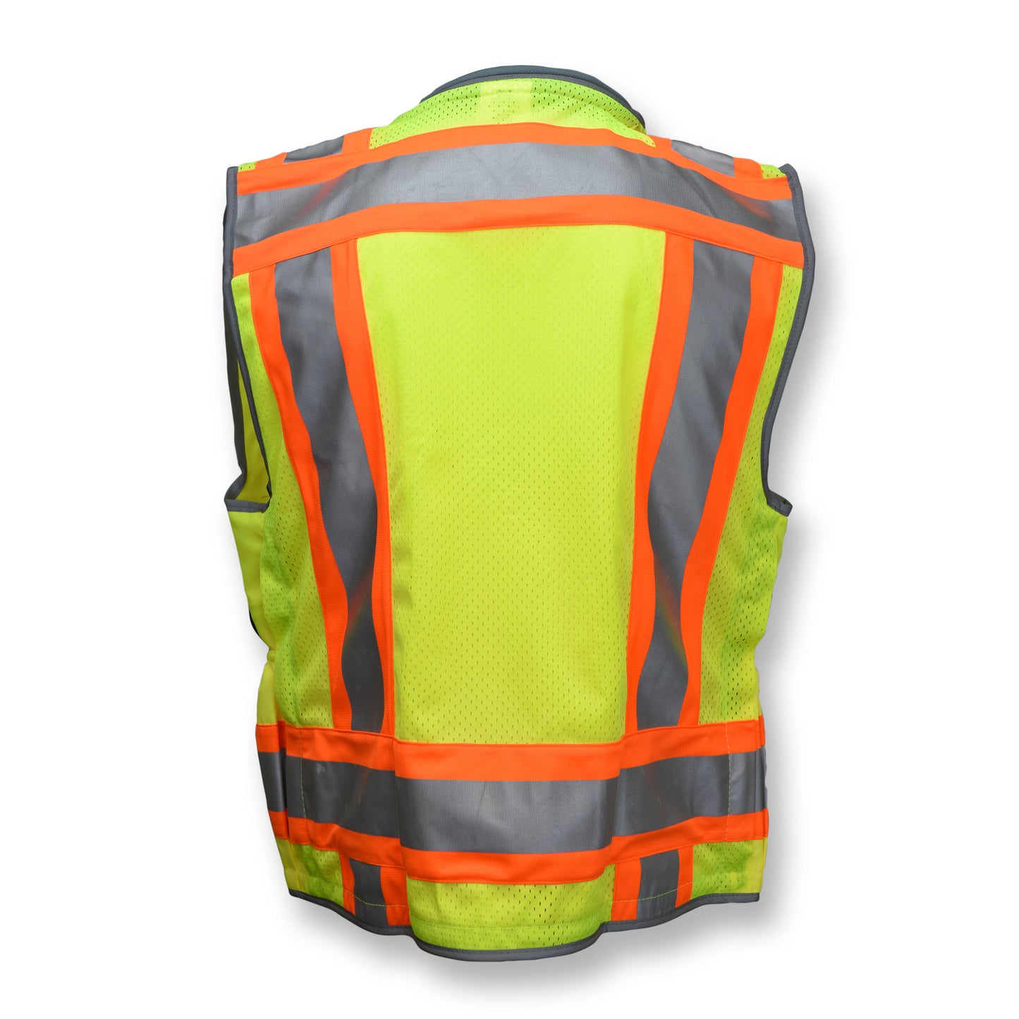 SV55 Class 2 Heavy Woven Two Tone Woven/Mesh Engineer Vest - Green - Size 2X