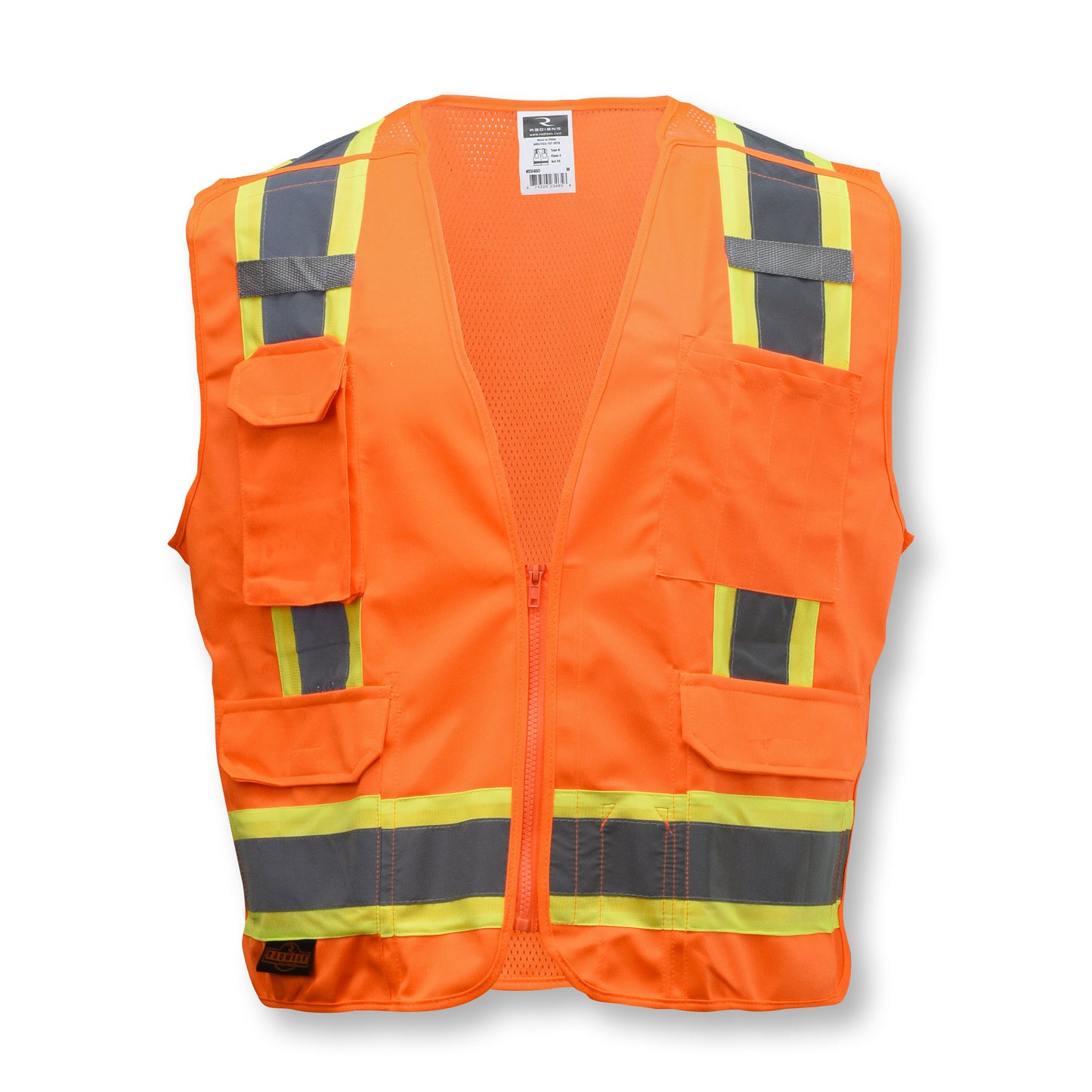 SV46 Surveyor Type R Class 2 Breakaway Two Tone Safety Vest - Green - Size 2X