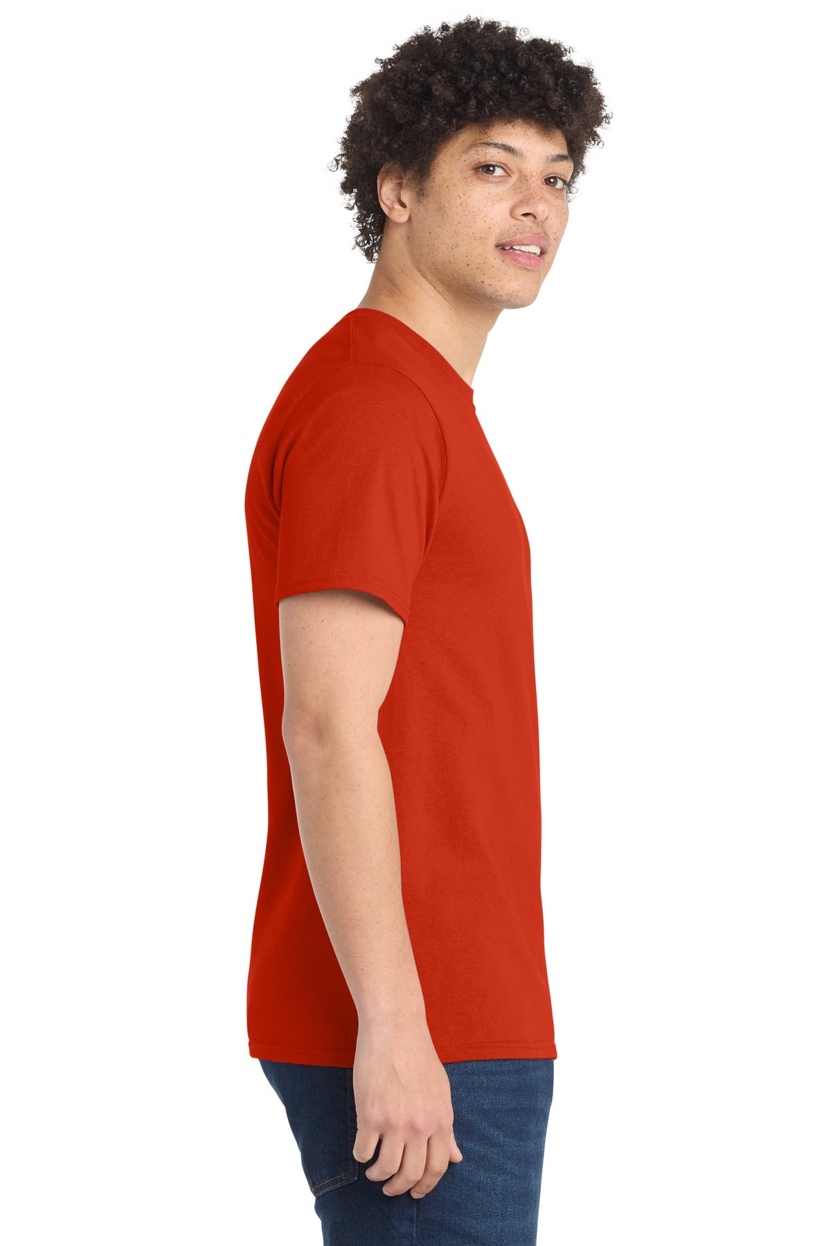 Orange Port & Company Tall Essential Tee. PC61T
