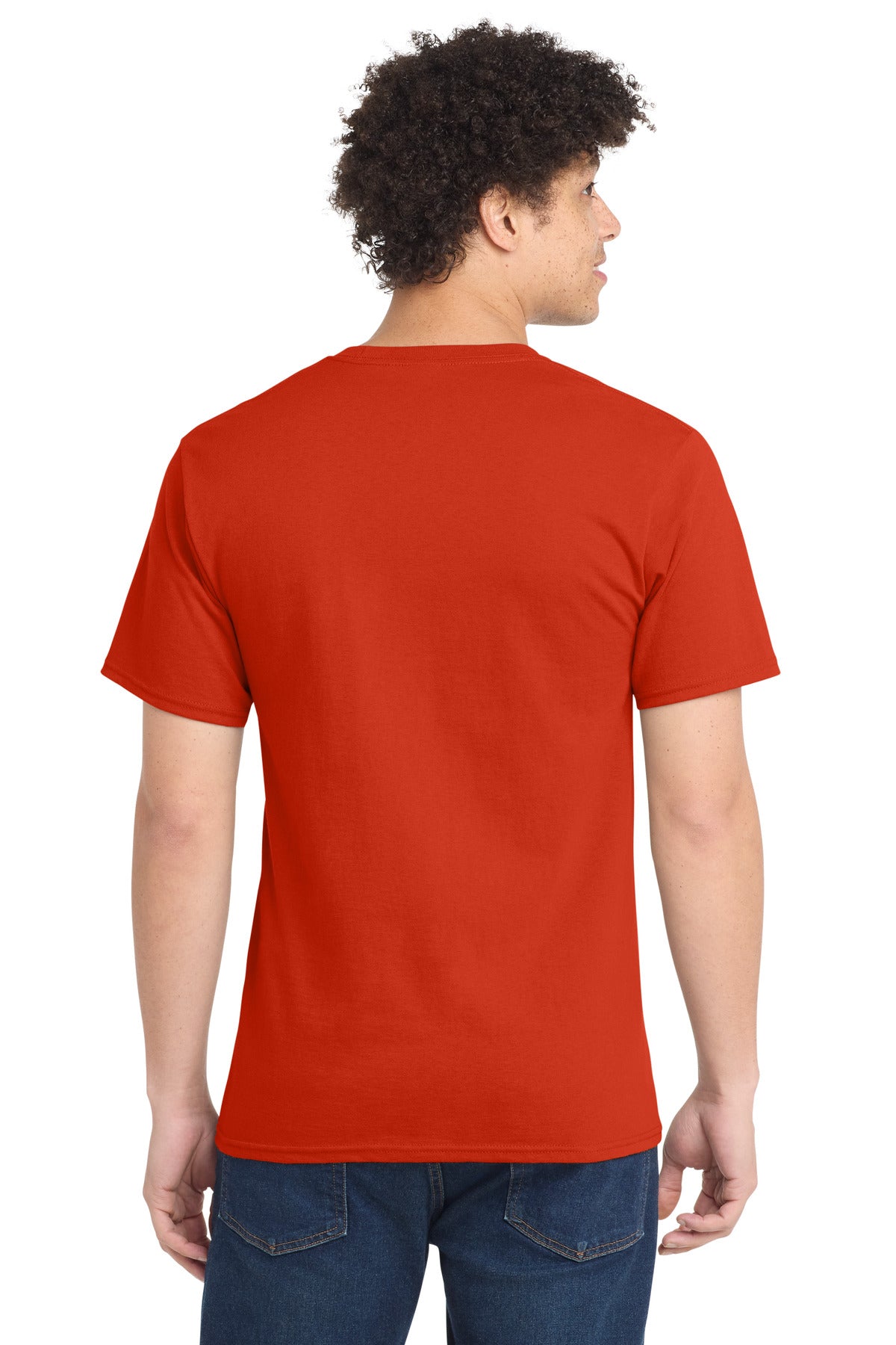 Orange Port & Company Tall Essential Tee. PC61T
