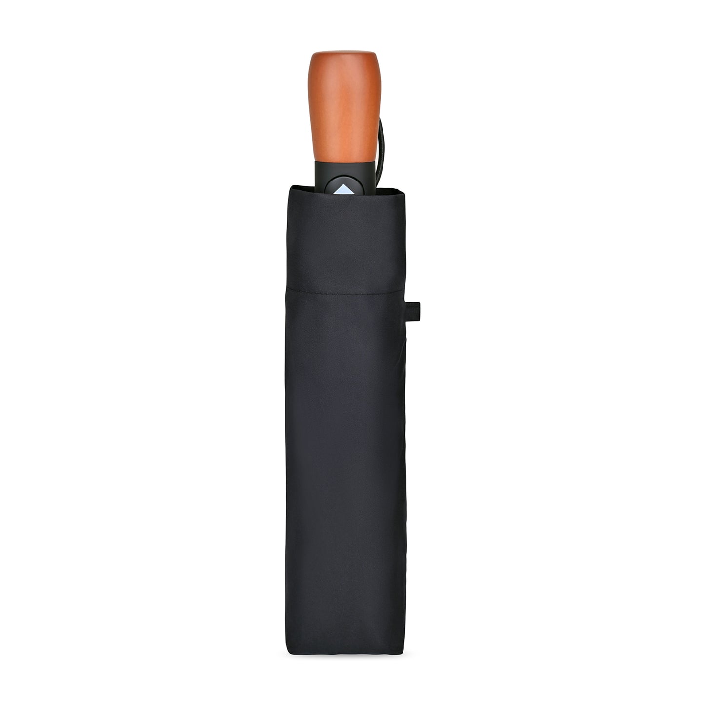 Black Elements 46" Recycled Auto Open & Close Executive Folding Umbrella