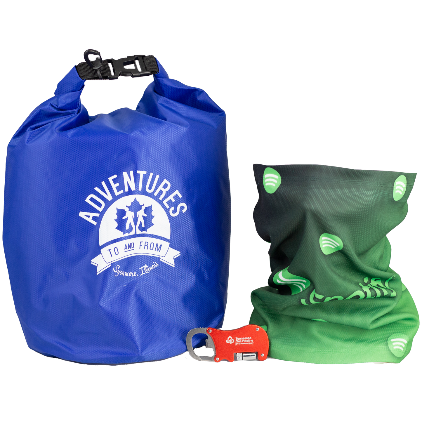 Outdoor Essentials Kit with Waterproof Dry Bag, Cooling Gaiter & Multi-Tool