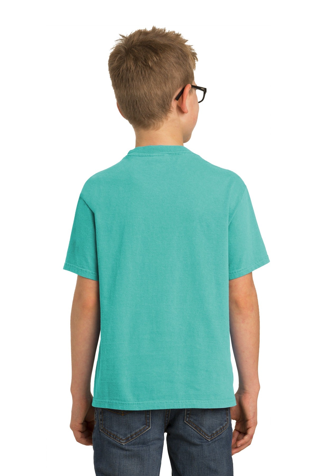 Peacock Port & Company Youth Beach Wash Garment-Dyed Tee. PC099Y
