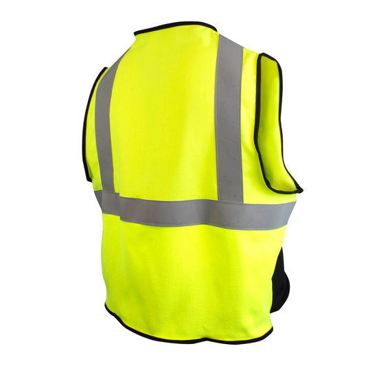 SV92B-M2ZGSFR Solid 5.5 oz DH Cat 2 Class 2 Color Blocked FR Vest - Green - 2X