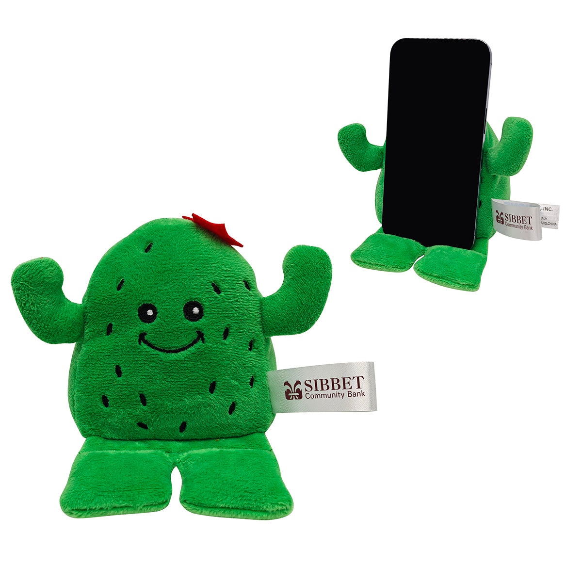 Green Phone Pals™ Weighted Plush Phone Holder - Cactus