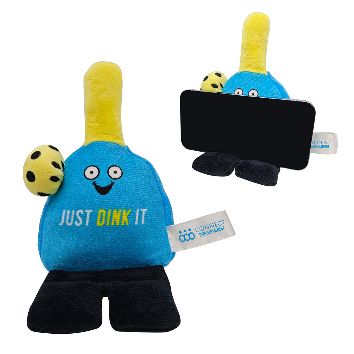Blue Phone Pals™ Weighted Plush Phone Holder - Pickleball Player