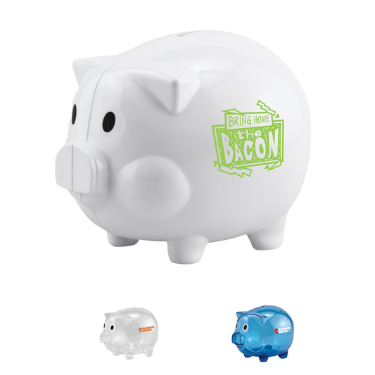 Blue Translucent Piglet Bank