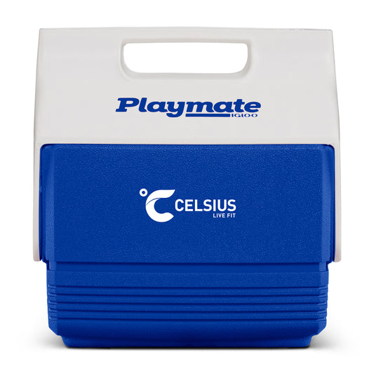 White-Majestic Blue Igloo® Playmate Mini™ 4 Qt Cooler